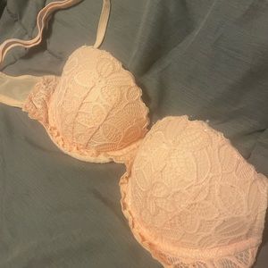 Pink push-up bra